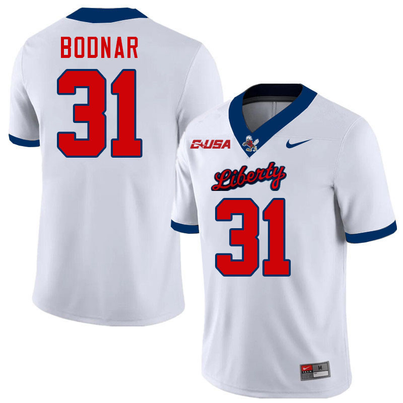 Liberty Flames #31 Christian Bodnar College Football Jerseys Stitched-White